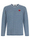 Comme Des Garçons Play Logo Patch Stripes T-shirt
