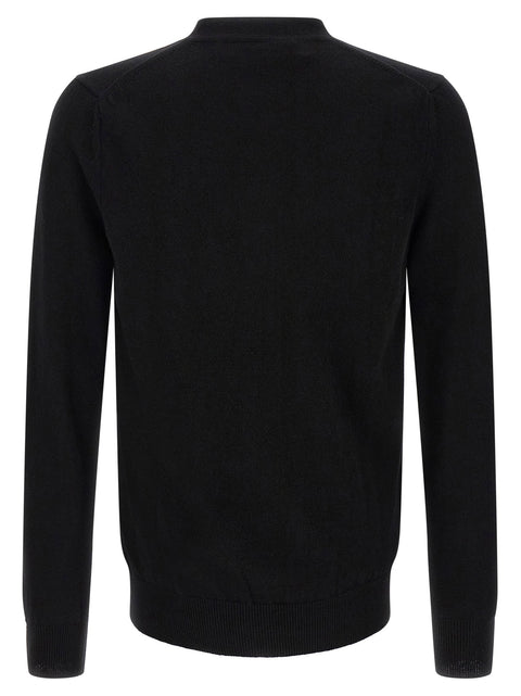 Comme Des Garçons Play Wool Cardigan With Heart Patch