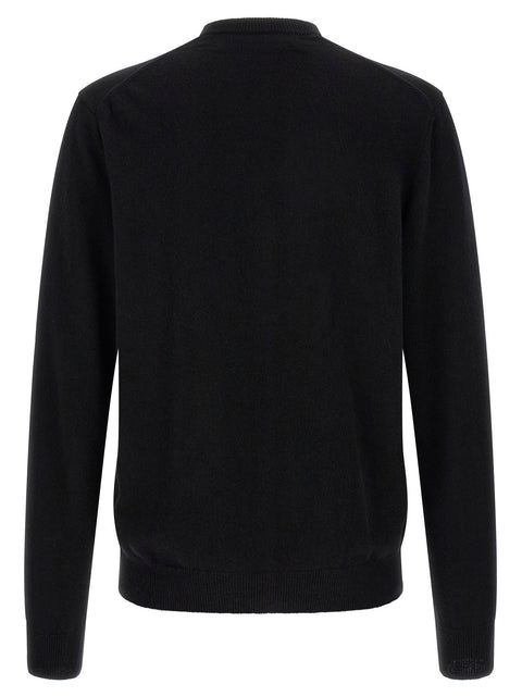 Comme Des Garçons Play Wool Cardigan With Heart Patch