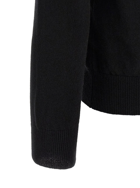 Comme Des Garçons Play Wool Cardigan With Heart Patch