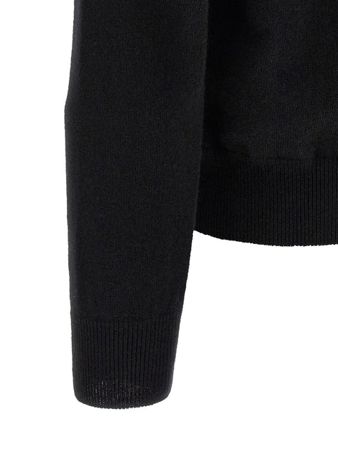 Comme Des Garçons Play Wool Cardigan With Heart Patch