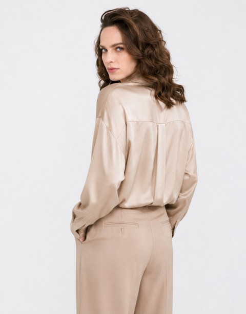Como Silk Satin Shirt