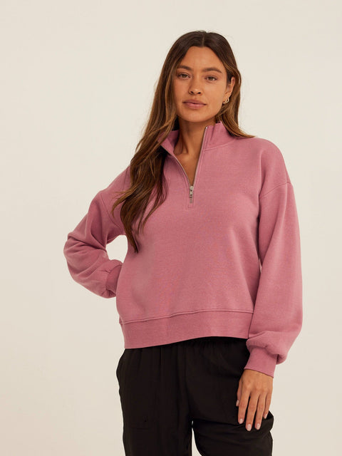 Constance Triblend Fleece Half Zip Pullover