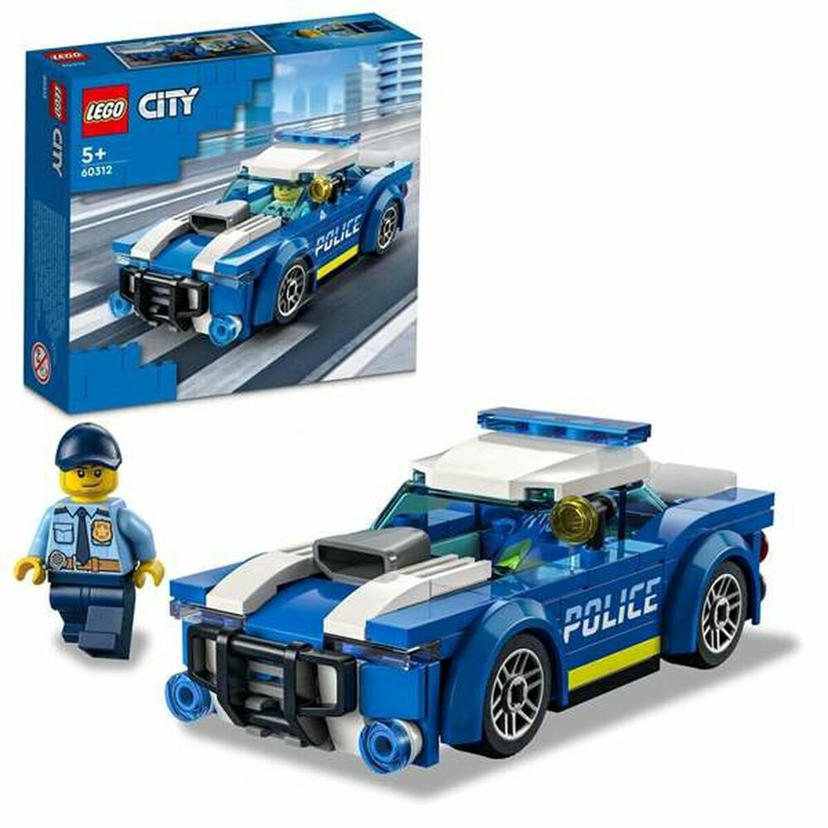 Construction set Lego 60312 Police Car 60312 Multicolour 94 Pieces (94 pcs)-Toys and games-Lego-Urbanheer