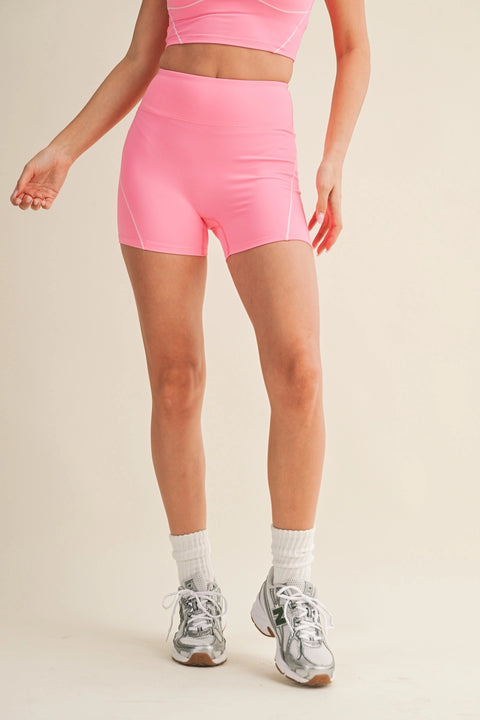 Contour Biker Shorts - Hot Pink