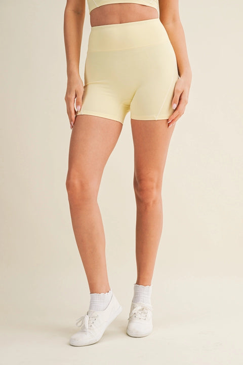 Contour Biker Shorts - Lemon