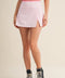 Contrast Binding Skort with Slit - Pink