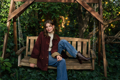 Contrast Collar Barn Coat