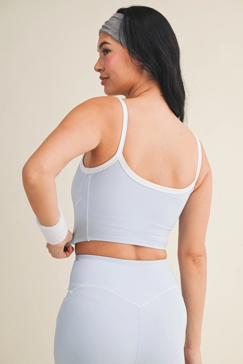 Contrast Contour Top - Blue