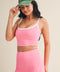 Contrast Contour Top - Hot Pink