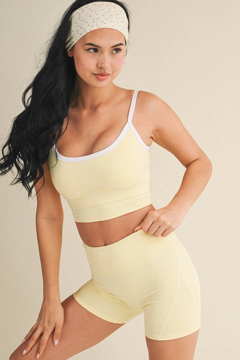 Contrast Contour Top - Lemon