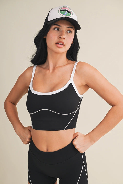 Contrast Contour Top - Black