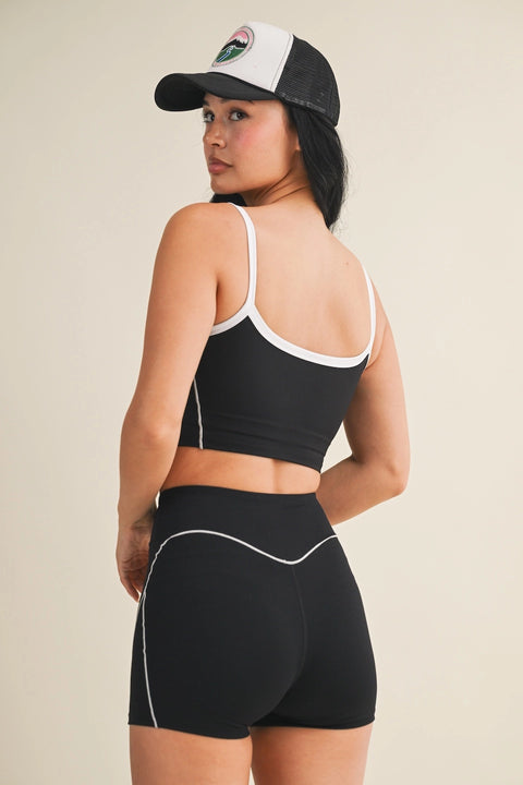 Contrast Contour Top - Black