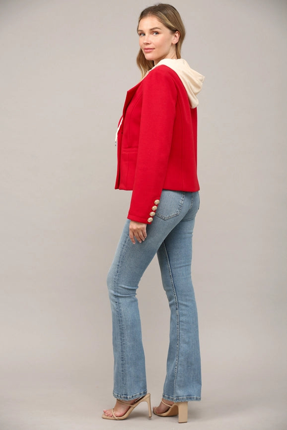 Contrast Detachable Hoodie Coat-Coat-FATE-S-RED-Urbanheer