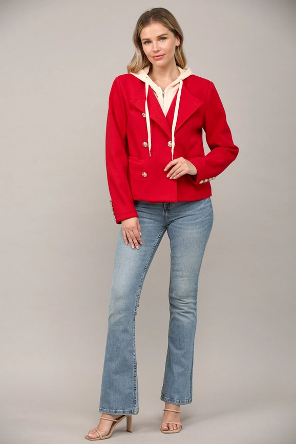 Contrast Detachable Hoodie Coat-Coat-FATE-S-RED-Urbanheer