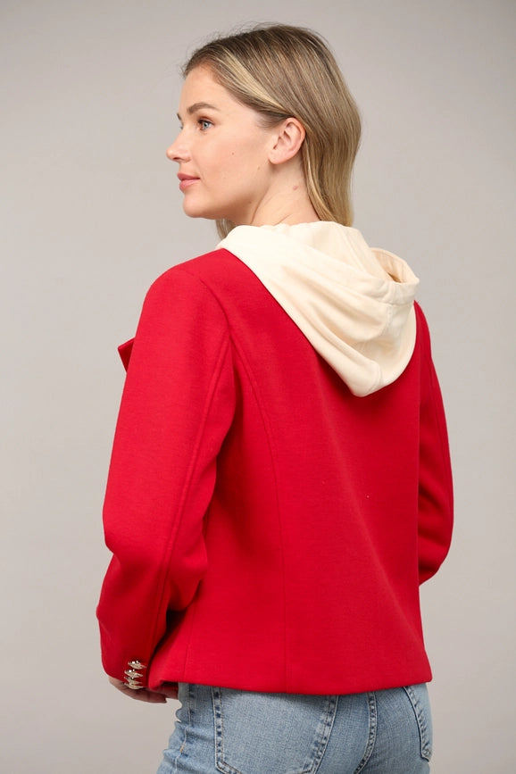 Contrast Detachable Hoodie Coat-Coat-FATE-S-RED-Urbanheer