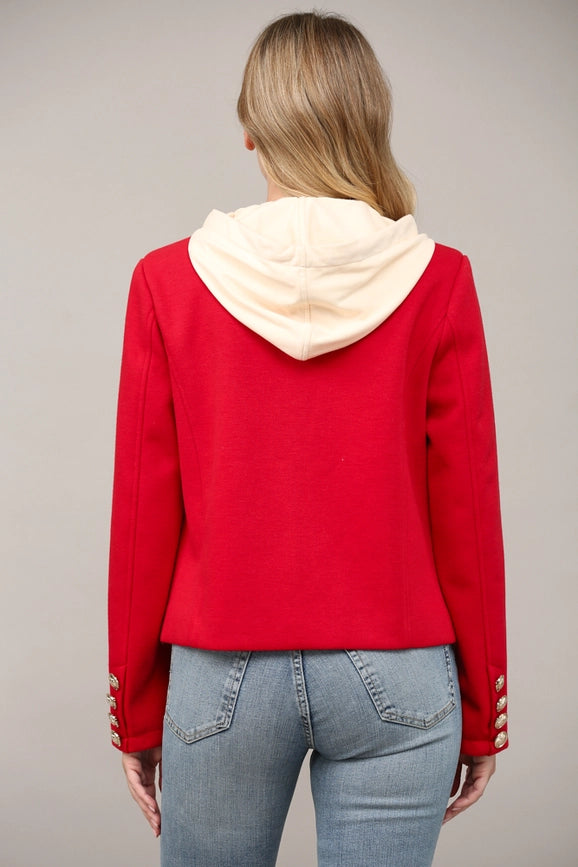 Contrast Detachable Hoodie Coat-Coat-FATE-S-RED-Urbanheer