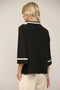 Contrast Lurex Yarn Mock Neck Sweater BLACK/GOLD-Sweater-FATE-S-Urbanheer