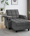 Convertible Chaise Lounge Sleeper Chair - Dark Gray