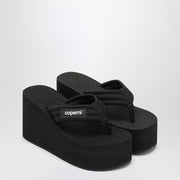 Coperni Black wedge sandal with logo