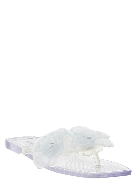 Coperni Silicone Flower Flat Sandals