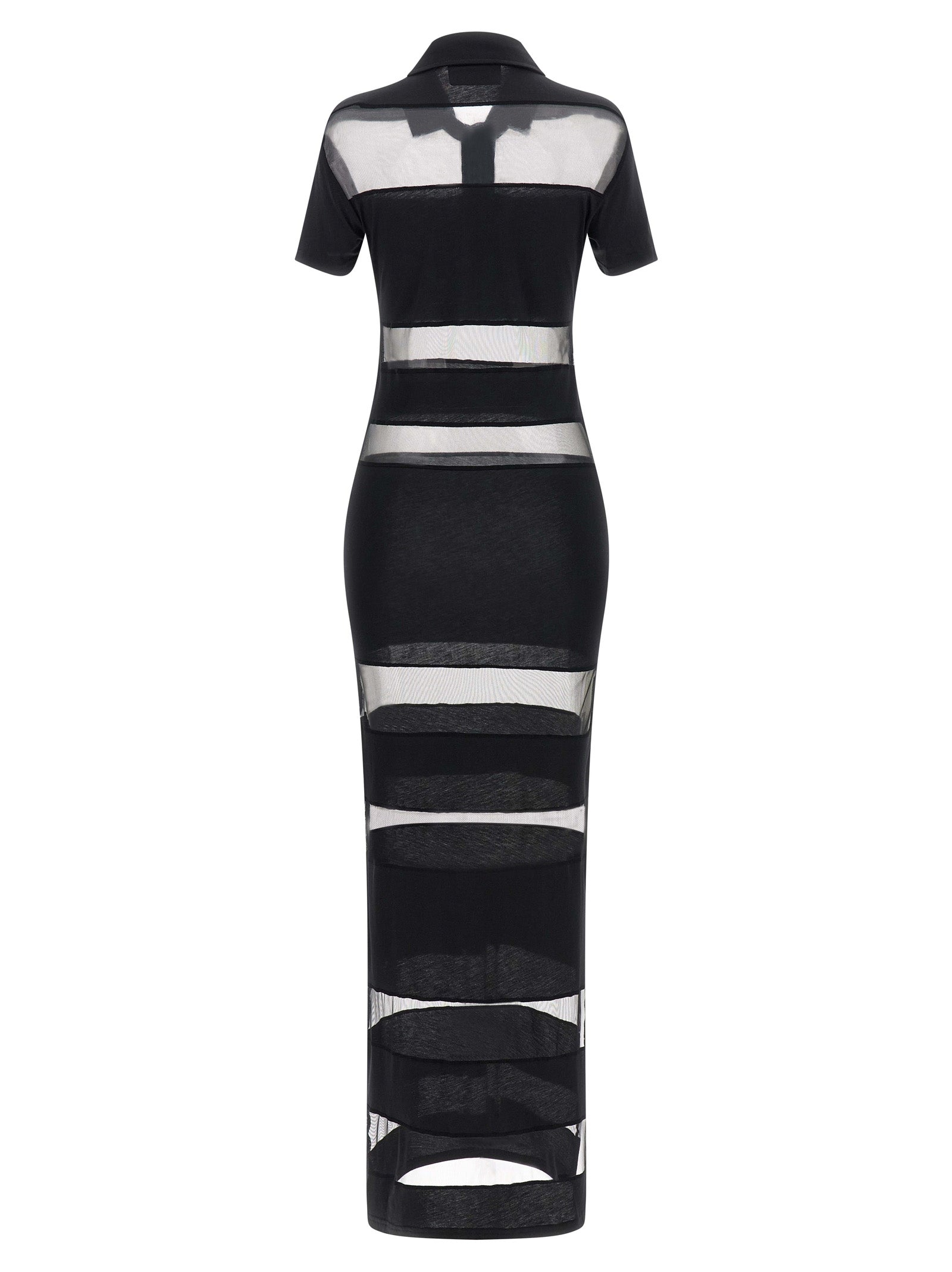 Coperni Striped Sheer Polo Dress