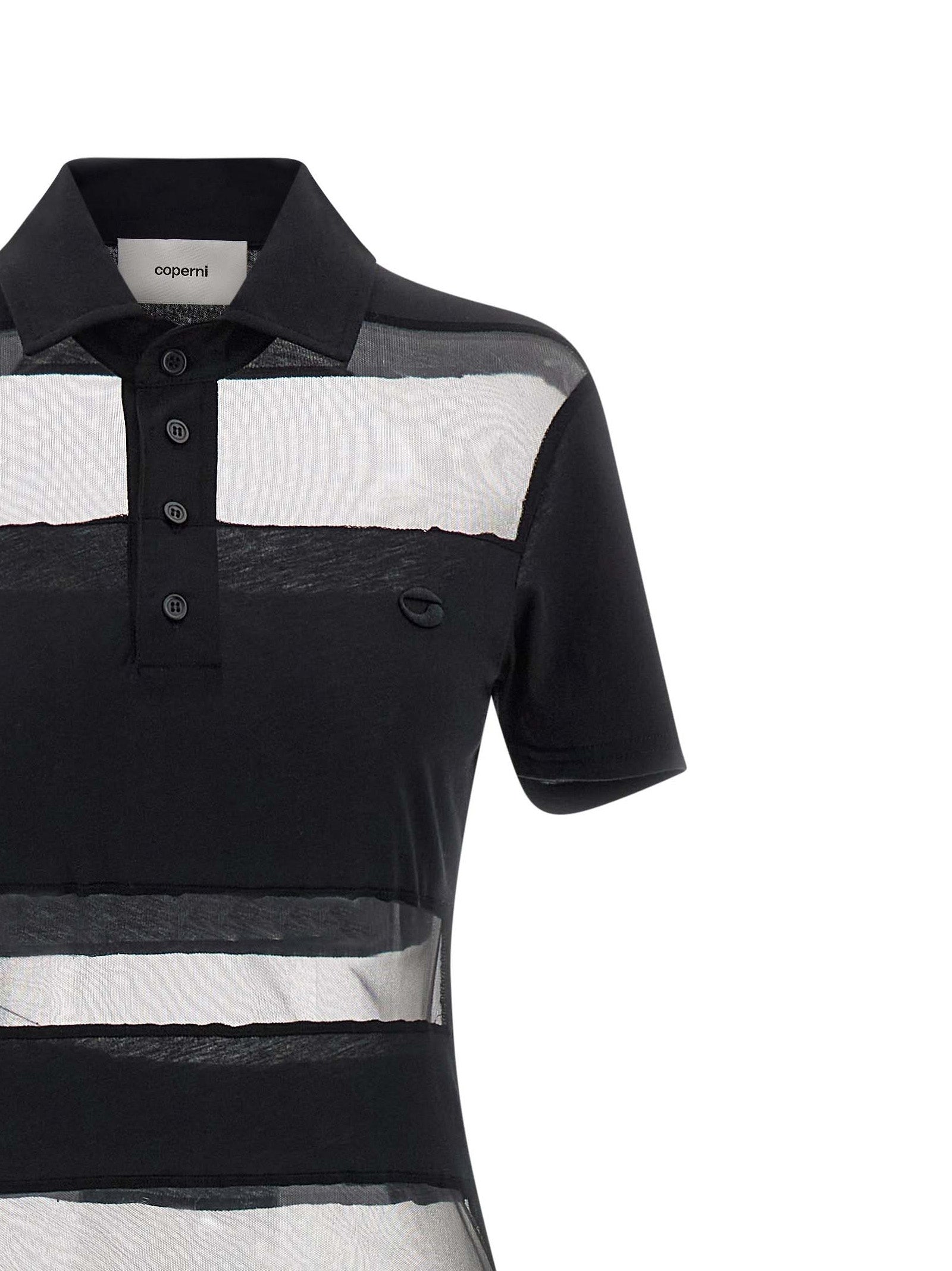 Coperni Striped Sheer Polo Dress