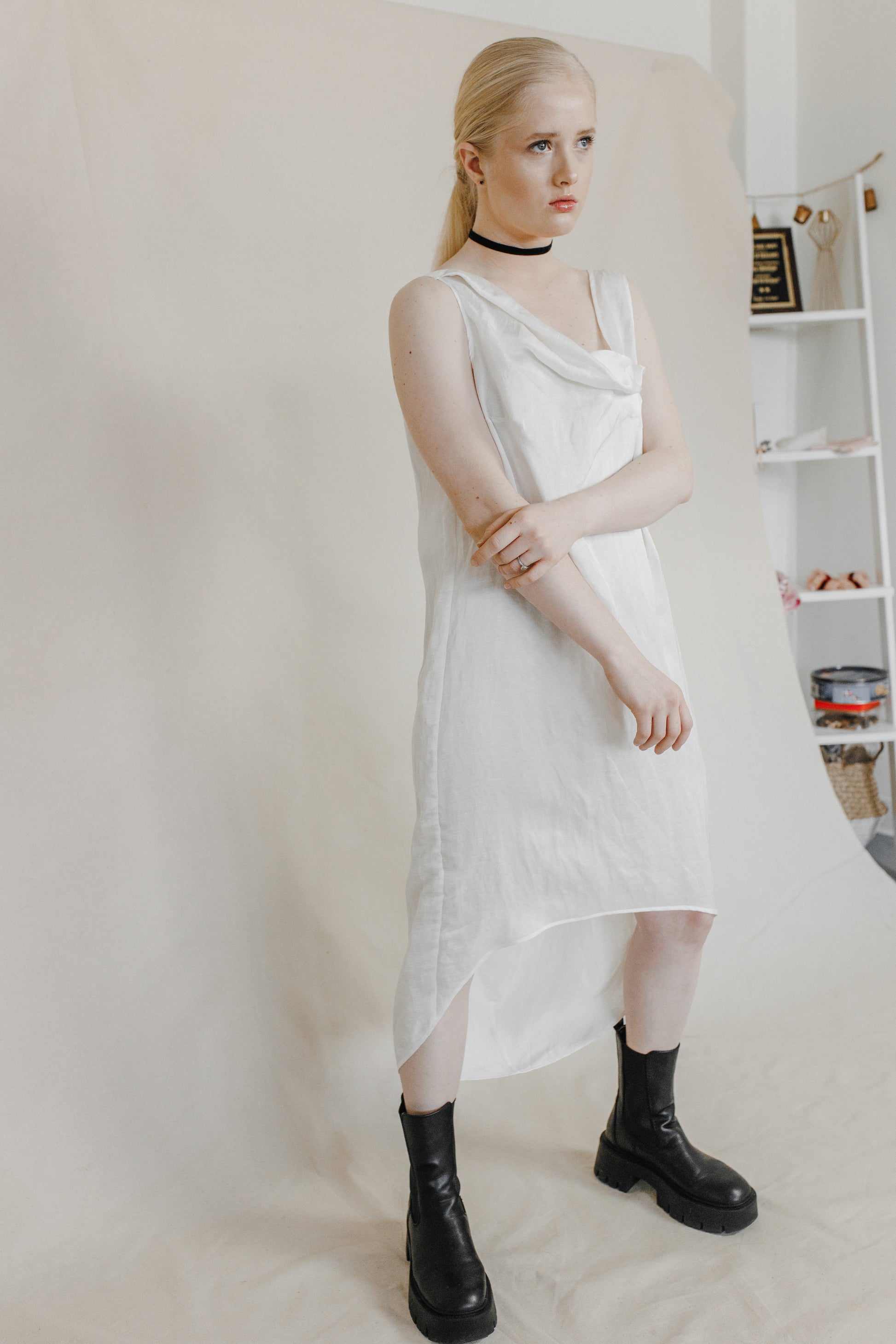 Eucalyptus Asymmetrical Dress-Briiskie Bobbins-XS-Urbanheer