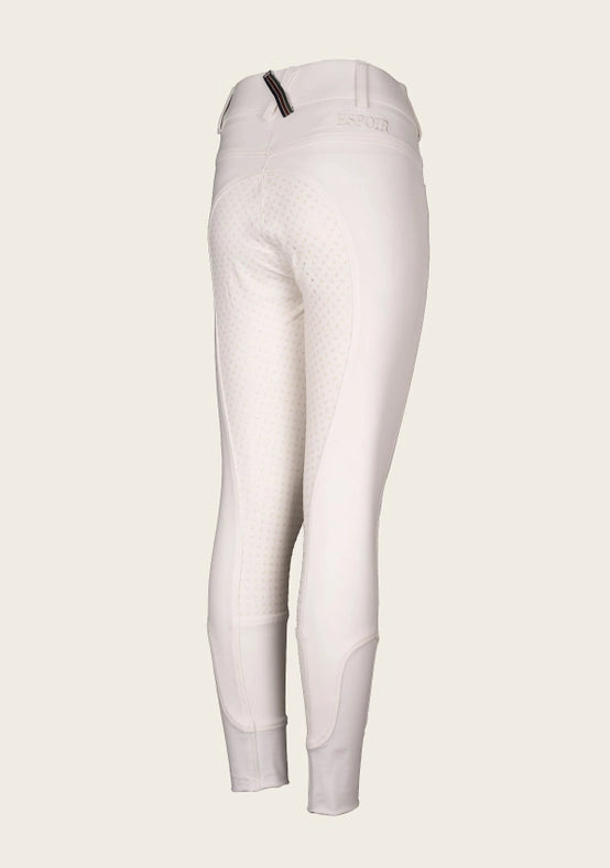 Coquet High Waist Full Seat White Bamboo Breeches-Breeches-Espoir Equestrian-38-Urbanheer