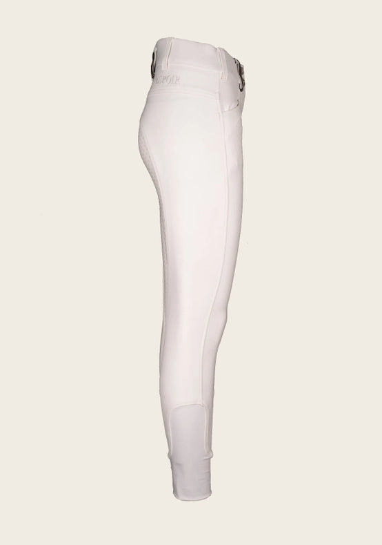 Coquet High Waist Full Seat White Bamboo Breeches-Breeches-Espoir Equestrian-38-Urbanheer