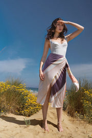 Coral Viscose Wrap Skirt-Skirts-Gina Cusachs-XS-Urbanheer