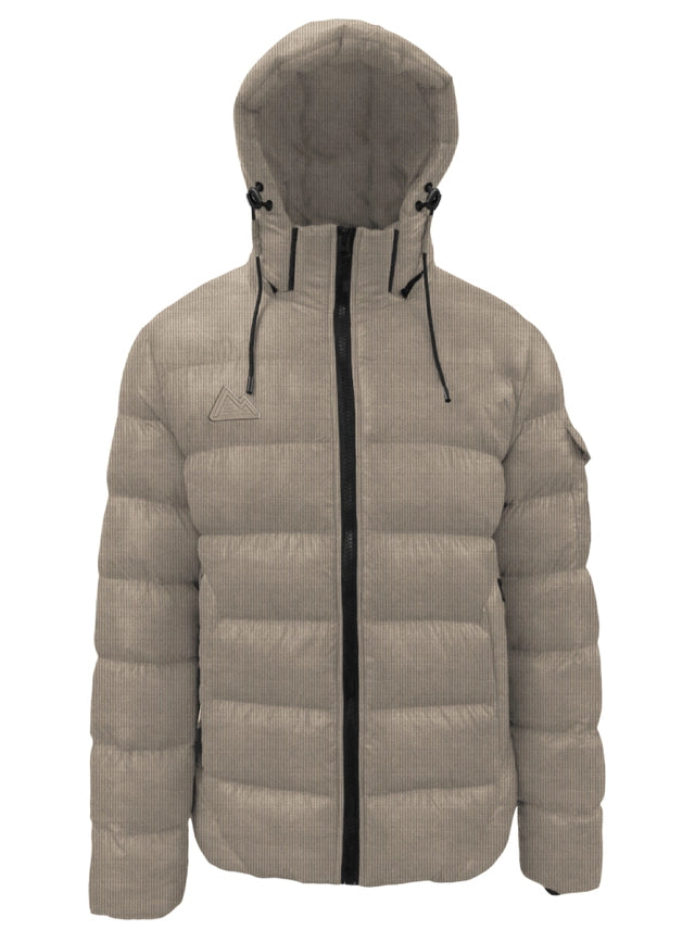 Corduroy Puffer Jacket-Puffer Jacket-Point Zero-S-Charcoal-Urbanheer