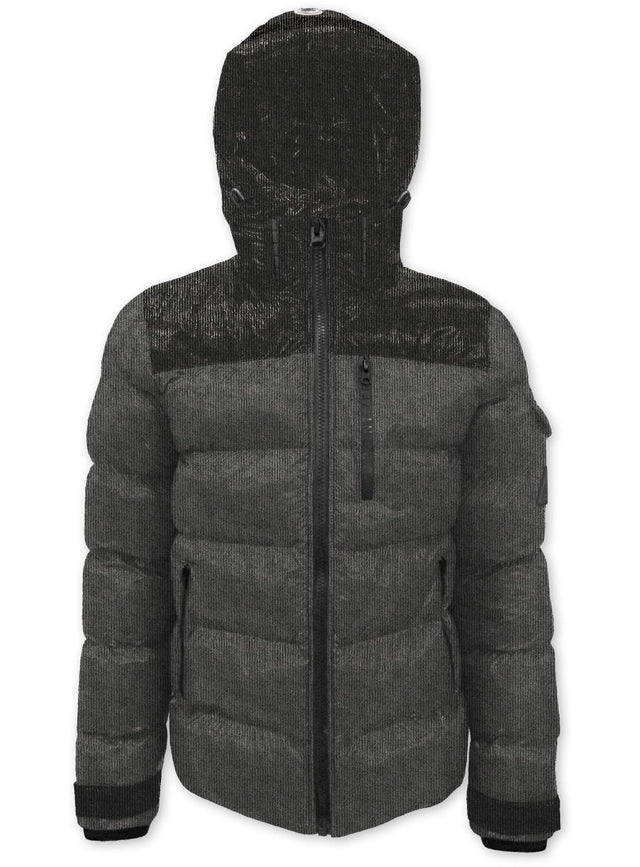 Corduroy Puffer Jacket-Puffer Jacket-Point Zero-S-Charcoal-Urbanheer
