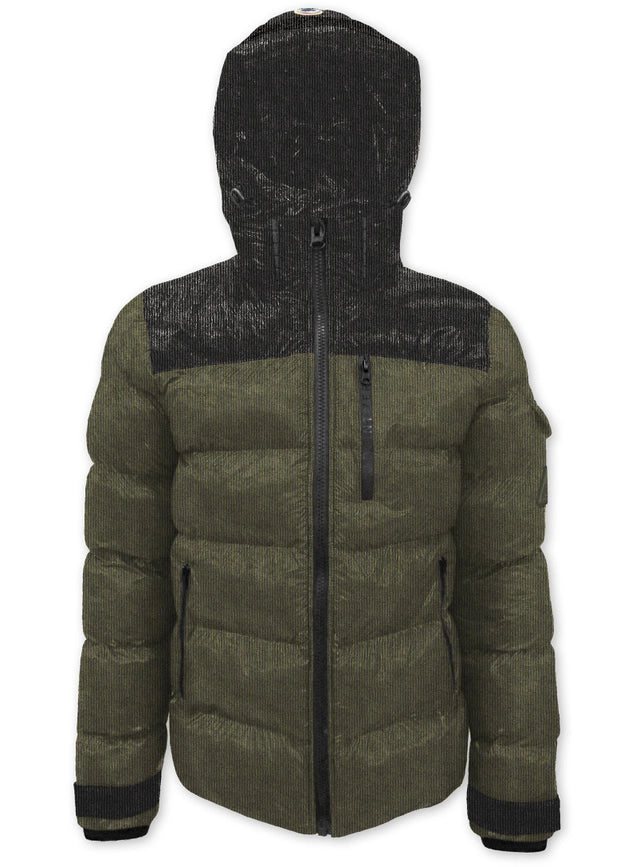 Corduroy Puffer Jacket-Puffer Jacket-Point Zero-S-Olive-Urbanheer