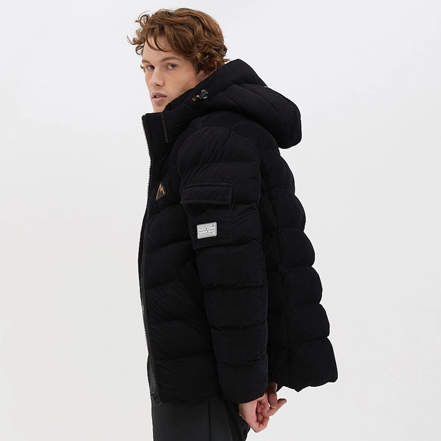 Corduroy Puffer Jacket-Puffer Jacket-Point Zero-S-Charcoal-Urbanheer