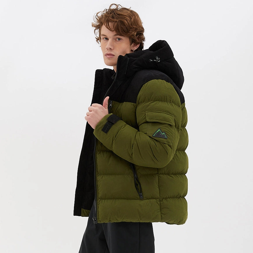 Corduroy Puffer Jacket-Puffer Jacket-Point Zero-S-Charcoal-Urbanheer