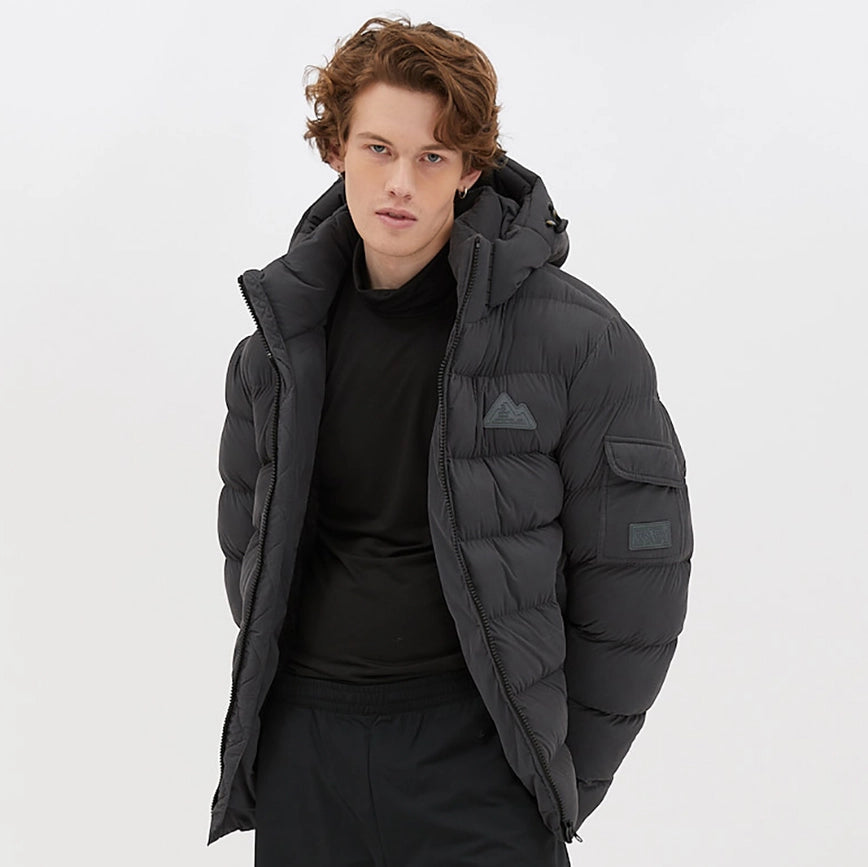 Corduroy Puffer Jacket-Puffer Jacket-Point Zero-S-Charcoal-Urbanheer