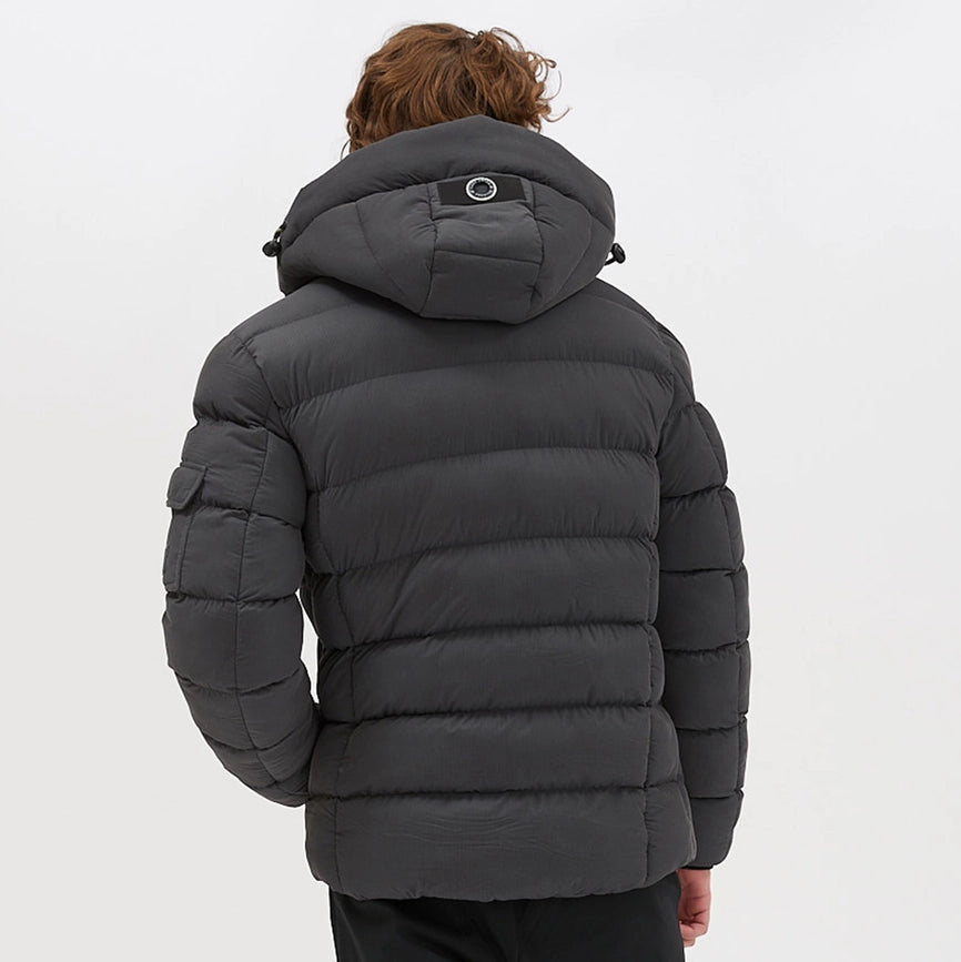 Corduroy Puffer Jacket-Puffer Jacket-Point Zero-S-Charcoal-Urbanheer
