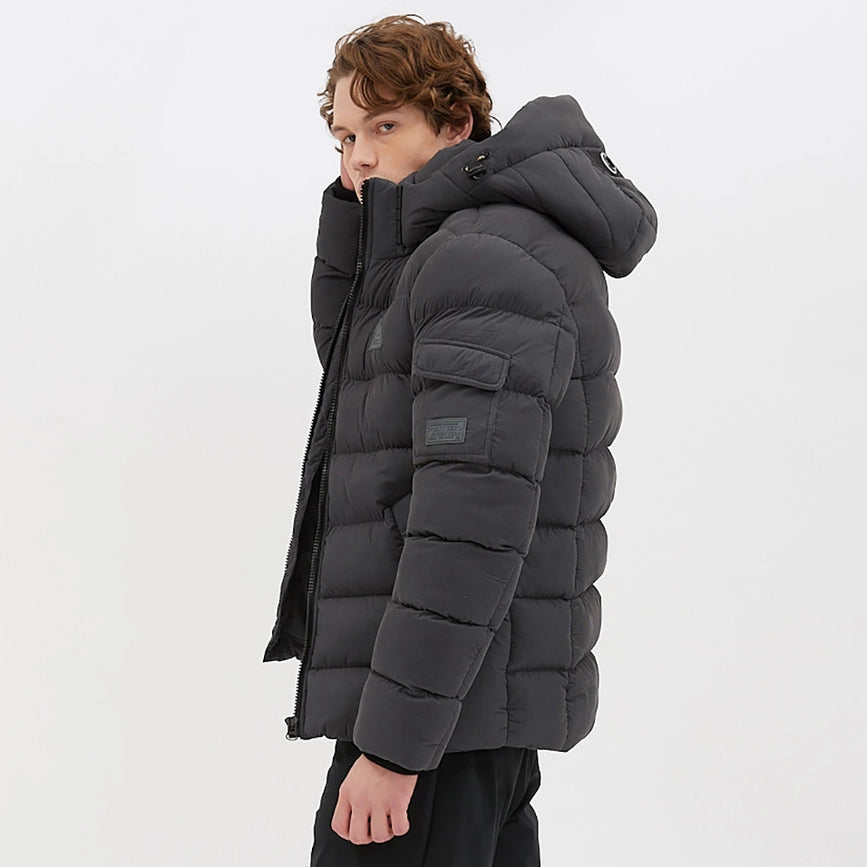 Corduroy Puffer Jacket-Puffer Jacket-Point Zero-S-Charcoal-Urbanheer