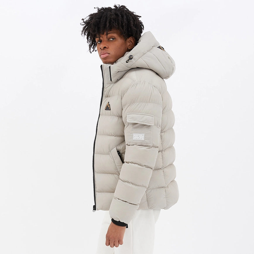 Corduroy Puffer Jacket-Puffer Jacket-Point Zero-S-Charcoal-Urbanheer