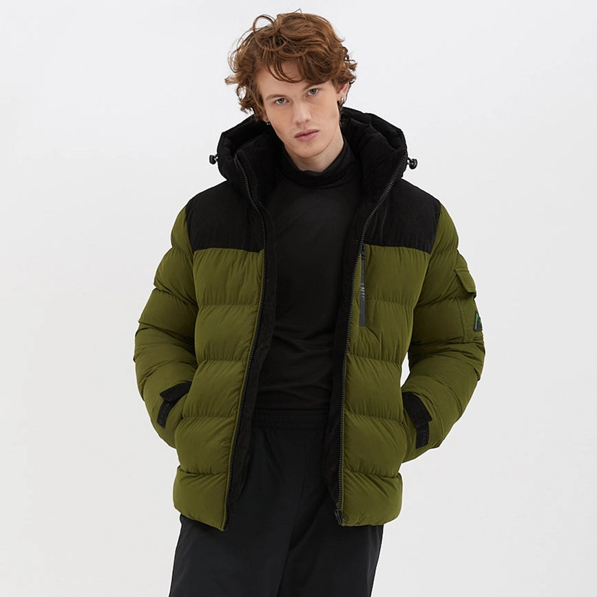 Corduroy Puffer Jacket-Puffer Jacket-Point Zero-S-Charcoal-Urbanheer