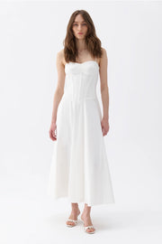 Corset Detailed Dress-Dress-NOCTURNE-L-Off-white-Urbanheer