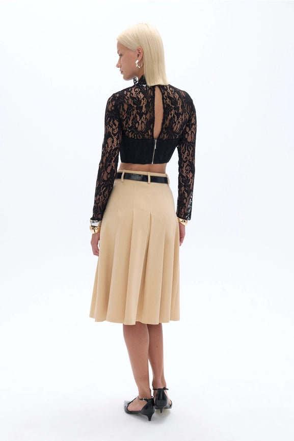 Corset-Look Lace Blouse-Blouse-NOCTURNE-XS-Black-Urbanheer