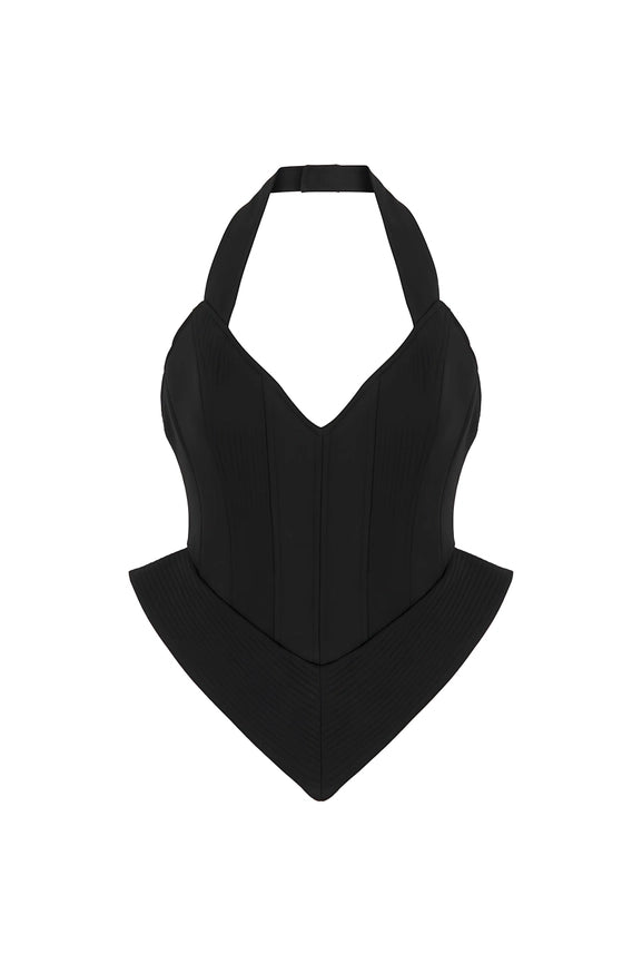 Corset Style Crop Top-Top-NOCTURNE-XS-Black-Urbanheer