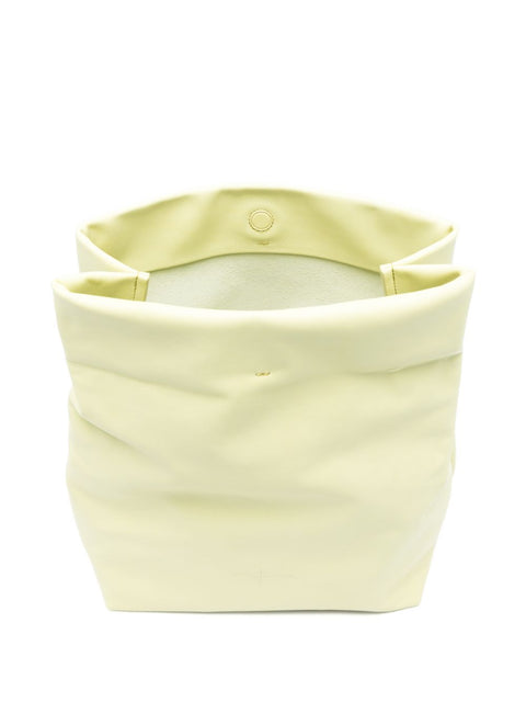 Cortana Delhi S, Large Lime Leather Clutch