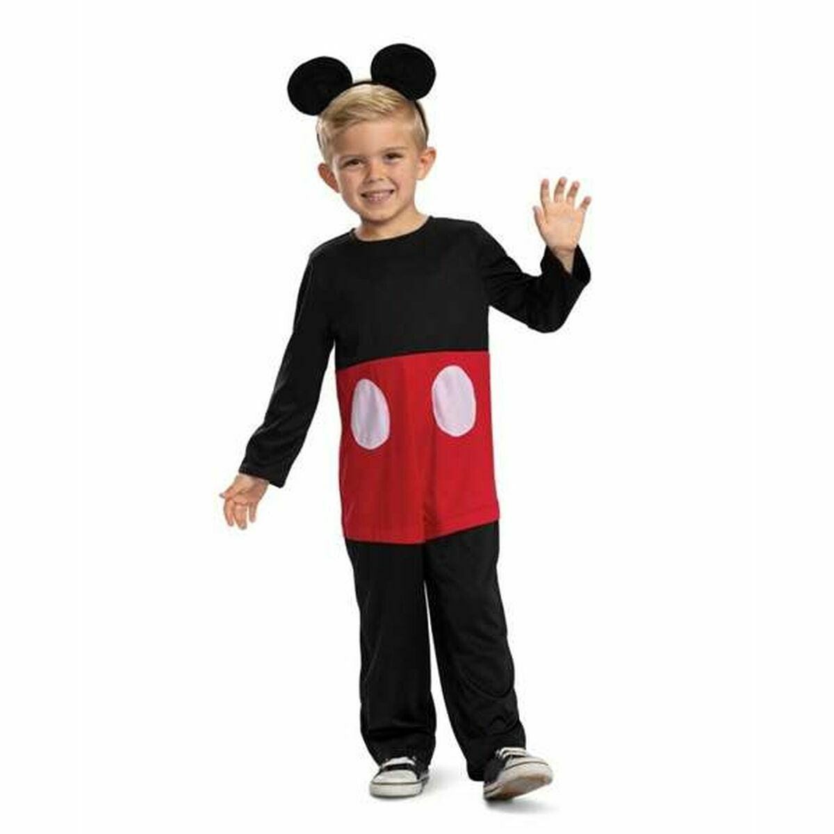 Costume for Children Mickey Mouse Classic 2 Pieces Black S-Toys and games, Fancy dress and accessories-Mickey Mouse-Urbanheer