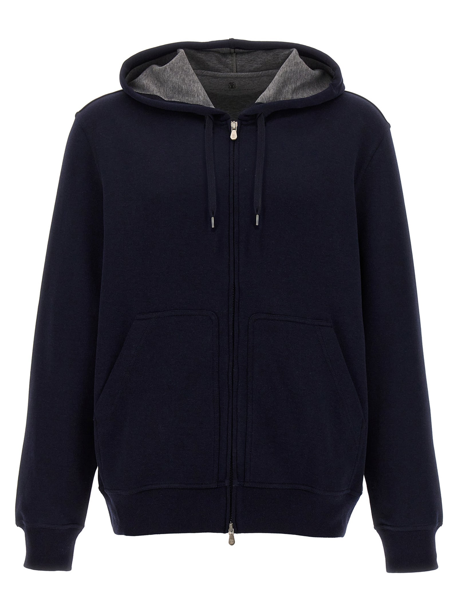 Cotton Blend Zip-Up Hoodie