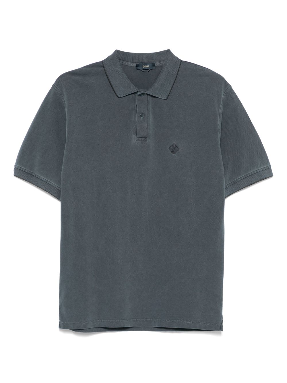 Cotton Blue-Grey Polo Shirt Breathable Comfort