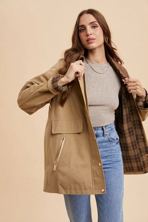 Cotton Chore Jacket SANDY BEIGE-Jacket-In Loom-S-Urbanheer