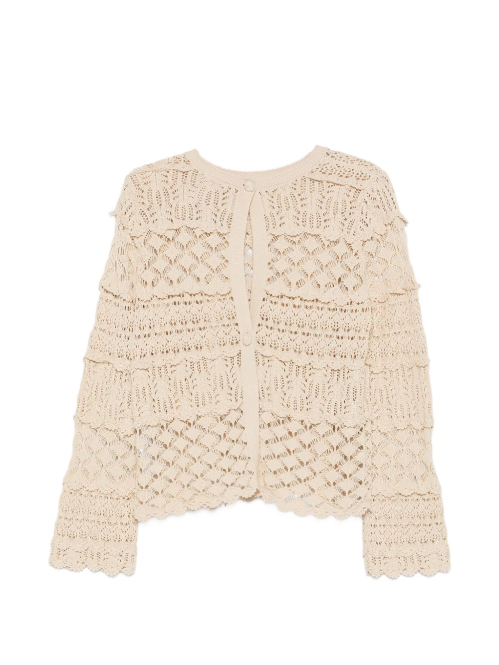 Cotton Crochet Knit Cardigan for Breathable Comfort